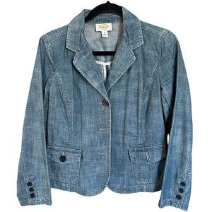 Classic Denim Blazer // Talbots Women's Size 10P